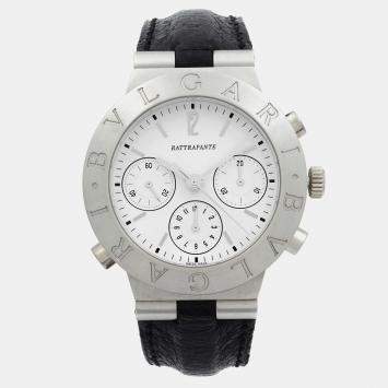 Bvlgari White Platinum Diagono Rattrapante CH 40 GL Automatic  Men's Wristwatch 40mm