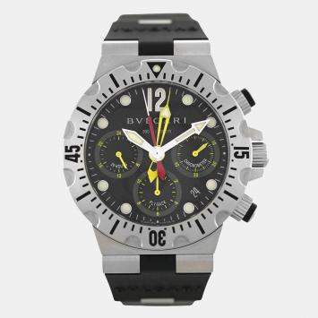 Bvlgari Black Rubber Diagono SC 40 S Automatic Men's Wristwatch 40 mm