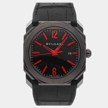 Pre Owned Bvlgari Octo 102738 Automatic Black Stainless Steel Men’s Wristwatch 41 mm