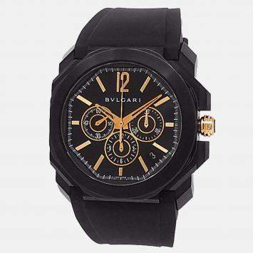 Pre Owned Bvlgari Octo 102630 Automatic Black Stainless Steel Men’s Wristwatch 41 mm
