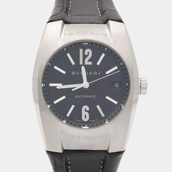 Pre Owned Bvlgari Ergon EG35S Automatic Stainless Steel Men's Wristwatch 35 mm x 44 mm