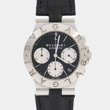 Pre Owned Bvlgari Diagono CH35S Automatic Stainless Steel Men's Wristwatch 35.5 mm