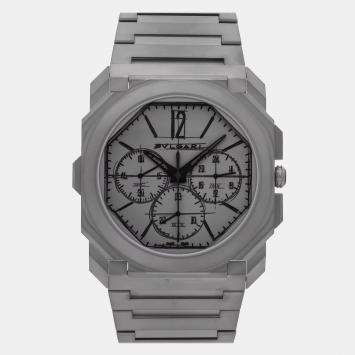 Pre Owned Pre-Owned Bvlgari Octo Finissimo Chronograph GMT Special Edition 103673  Grey Titanium Men's wristwatch 42 mm