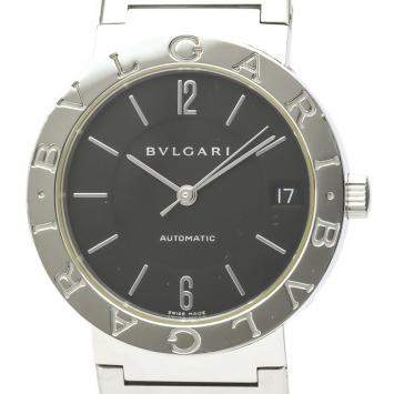 Pre Owned Bvlgari Black Stainless Steel Bvlgari Bvlgari BB33SS Automatic Men's Wristwatch 33 MM