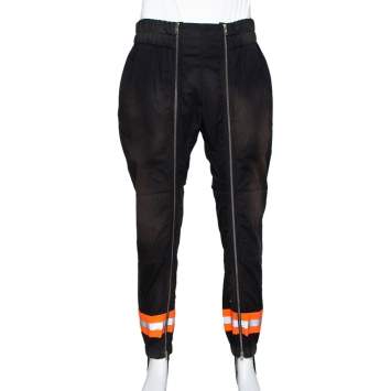 Pre Owned Calvin Klein 205W39NYC Black Firefighter Trousers S