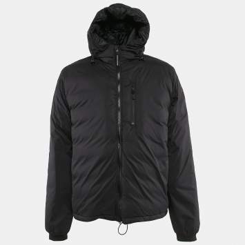 Pre Owned Canada Goose Black Nylon Hooded Down Jacket XL