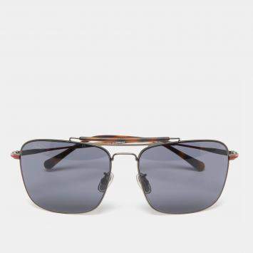 Pre Owned Carolina Herrera Brown Havana SHE159 Aviator Sunglasses