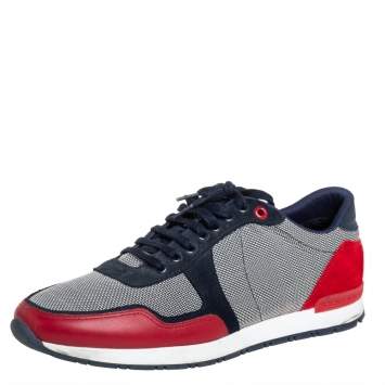 Pre Owned CH Carolina Herrera Multicolor Suede And Leather Low Top Sneakers Size 40