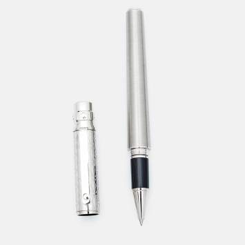 Pre Owned Cartier Santos de Cartier Silver Tone Large Model Rollerball Pen