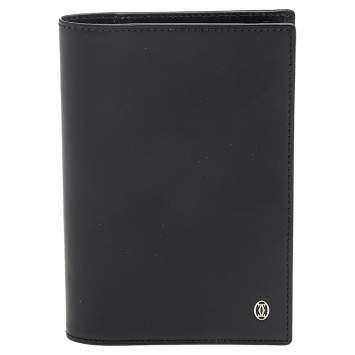 Pre Owned Cartier Black Leather Notebook Cover