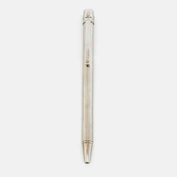 Pre Owned Cartier Santos De Cartier Textured Two Tone Ballpoint Pen