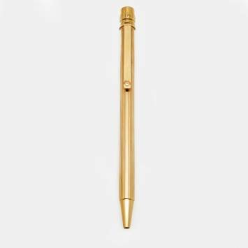 مملوكة مسبقًا Cartier Santos de Cartier Gold Plated Ballpoint Pens