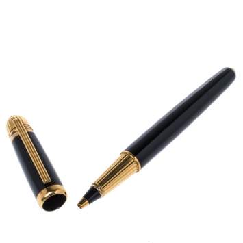 Pre Owned Cartier Pasha de Cartier Black Resin Gold Plated Pen