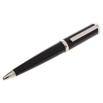 Pre Owned Cartier Santos-Dumont Black Composite Palladium Finish Ballpoint Pen