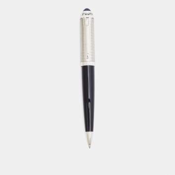 Pre Owned Cartier R De Cartier Black Palladium Plated Resin BallPoint Pen