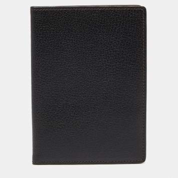 Pre Owned Cartier Dark Brown Leather Passport Holder