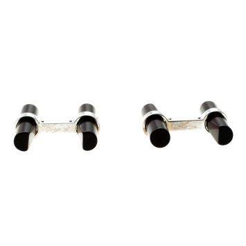 Pre Owned Cartier Vintage Interchangeable Wood 18K White Gold Santos De Cartier Cufflinks