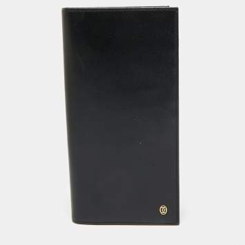 Cartier Black Leather Pasha de Cartier Long Wallet
