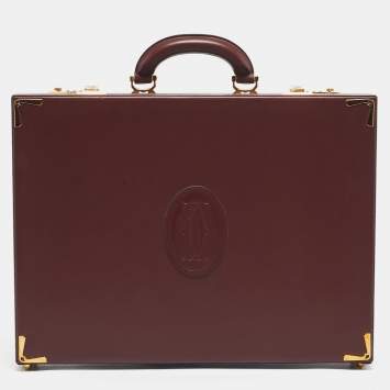 Cartier Burgundy Leather Must de Cartier Briefcase
