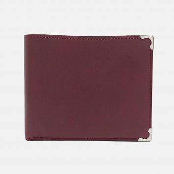 Pre Owned محفظة كارتتيه جلد بورجوندي كارتتيه نصفية