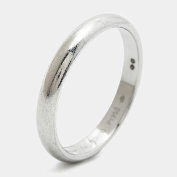 Pre Owned Cartier 1895 Platinum Wedding Band Ring Size 64
