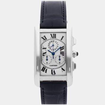 Cartier Tank Americaine Chronograph W2603356 Quartz Men's Wristwatch 26MM
