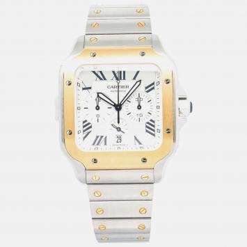 Cartier Santos W2SA0008 Automatic White 18K Yellow Gold Stainless Steel 45 mm