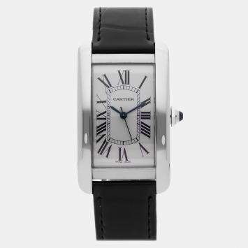 Pre-Owned Cartier Tank Americaine Large Model WSTA0018 Men's Watch 26 mm