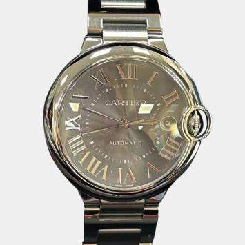 Pre Owned Cartier Ballon Bleu WSBB0060 Automatic Black Stainless Steel Men's Wristwatch 40 mm