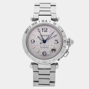 Pre Owned Pre-Owned Cartier Pasha C GMT W31029M7 Automatic  Men's Watch 35 mm