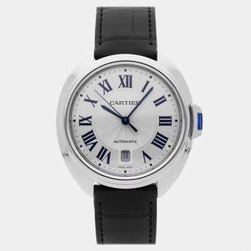 Pre Owned Pre-Owned Cartier Cle De Cartier WSCL0018 Silver Automatic Stainless Steel Men's Wristwatch 40 mm