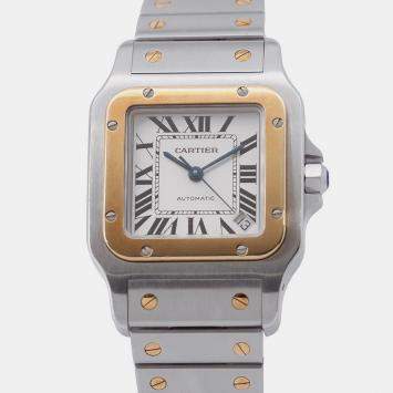 مملوكة مسبقًا Cartier Santos Galbee W20099C4 Automatic White Stainless Steel Men's Wristwatch 32 mm