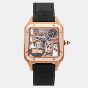 Pre Owned Pre-Owned Cartier Santos-Dumont Skeleton Micro-Rotor WHSA0030