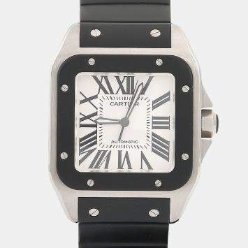مملوكة مسبقًا Cartier Santos 100 W20121U2 Automatic Stainless Steel Men's Wristwatch 37.5 mm
