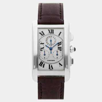 Pre Owned Pre-Owned Cartier Tank Americaine Chronograph W2603356 Quartz 26 mm x45 mm