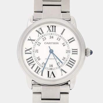 مملوكة مسبقًا ساعة يد رجالية كارتيير رونده سولو W6701011 كوارتز ستانلس ستيل 42 مم