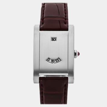 Pre Owned ساعة مستعملة كارتييه تانك أ گيشيه W1523451 ميكانيكية 26 مم x 37 مم