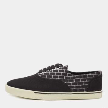 Pre Owned Celine Black Canvas Elliot Low Top Sneaker Size 40