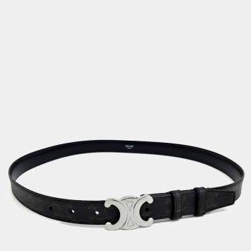 مملوكة مسبقًا Celine Black PVC Triumph Belt