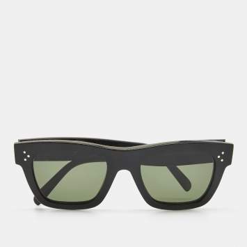 Pre Owned Celine Black Acetate Wayfarer Sunglasses 