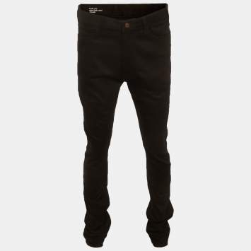 مملوكة مسبقًا Celine Black Denim Straight Leg Jeans L/Waist 37"