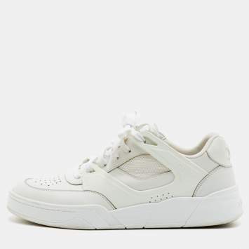 Pre Owned Celine CT-02 Size 43 White Leather Lace Up Low Top Sneakers