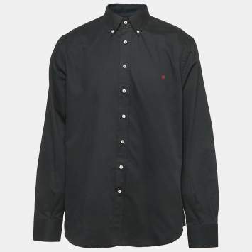 Pre Owned CH Carolina Herrera Black Cotton Button Down Shirt 2XL