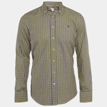 Pre Owned CH Carolina Herrera Multicolor Checked Cotton Button Down Shirt M