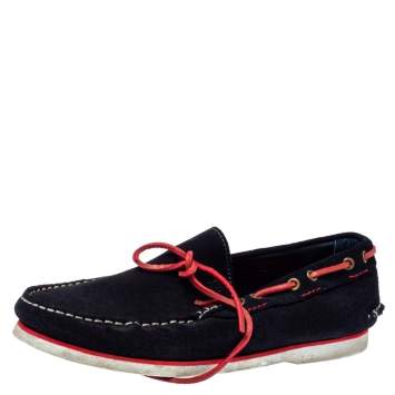 Pre Owned CH Carolina Herrera Black Suede Loafers Size 41