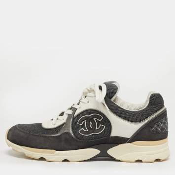 مملوكة مسبقًا Chanel CC Size 41 Multicolor Leather and Suede Lace Up Sneakers