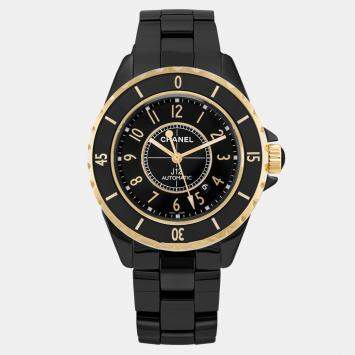 Chanel Black Ceramic J12 H2918 Automatic Men's Wristwatch 42 mm