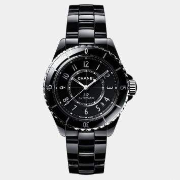 Chanel Black Ceramic J12 H5697 Automatic Men's Wristwatch 38 mm