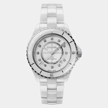 Chanel White Ceramic J12 H5705 Automatic Men's Wristwatch 38 mm