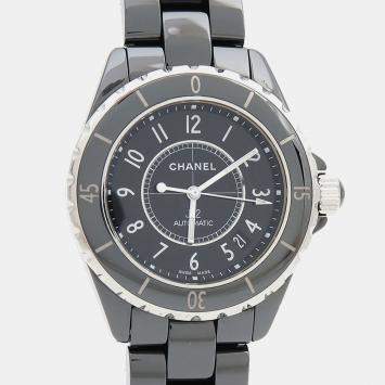 Pre Owned Chanel J12 H0685 Automatic Ceramic Stainless Steel Men's Wristwatch 39 mm